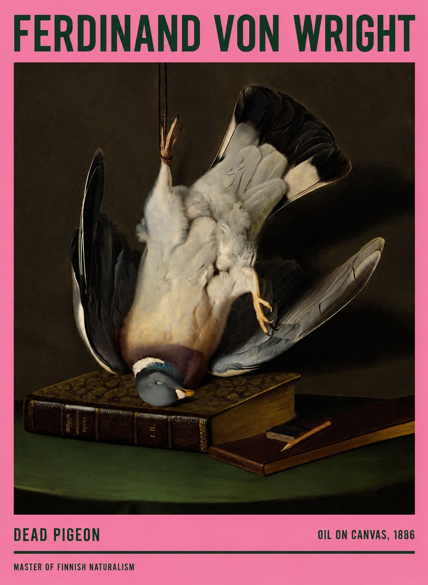 Ferdinand von Wright Dead Pigeon No2 - Poszter