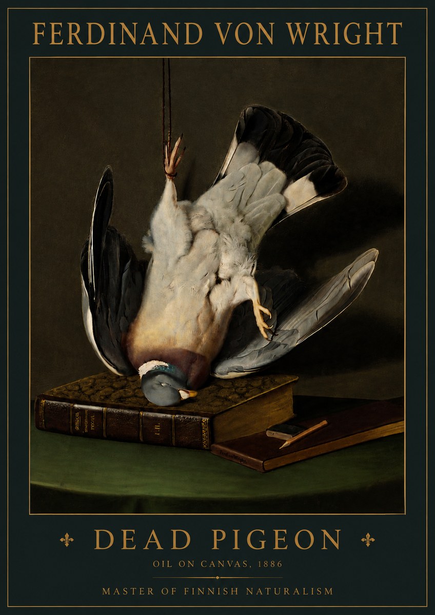 Ferdinand von Wright Dead Pigeon No5 - Poszter