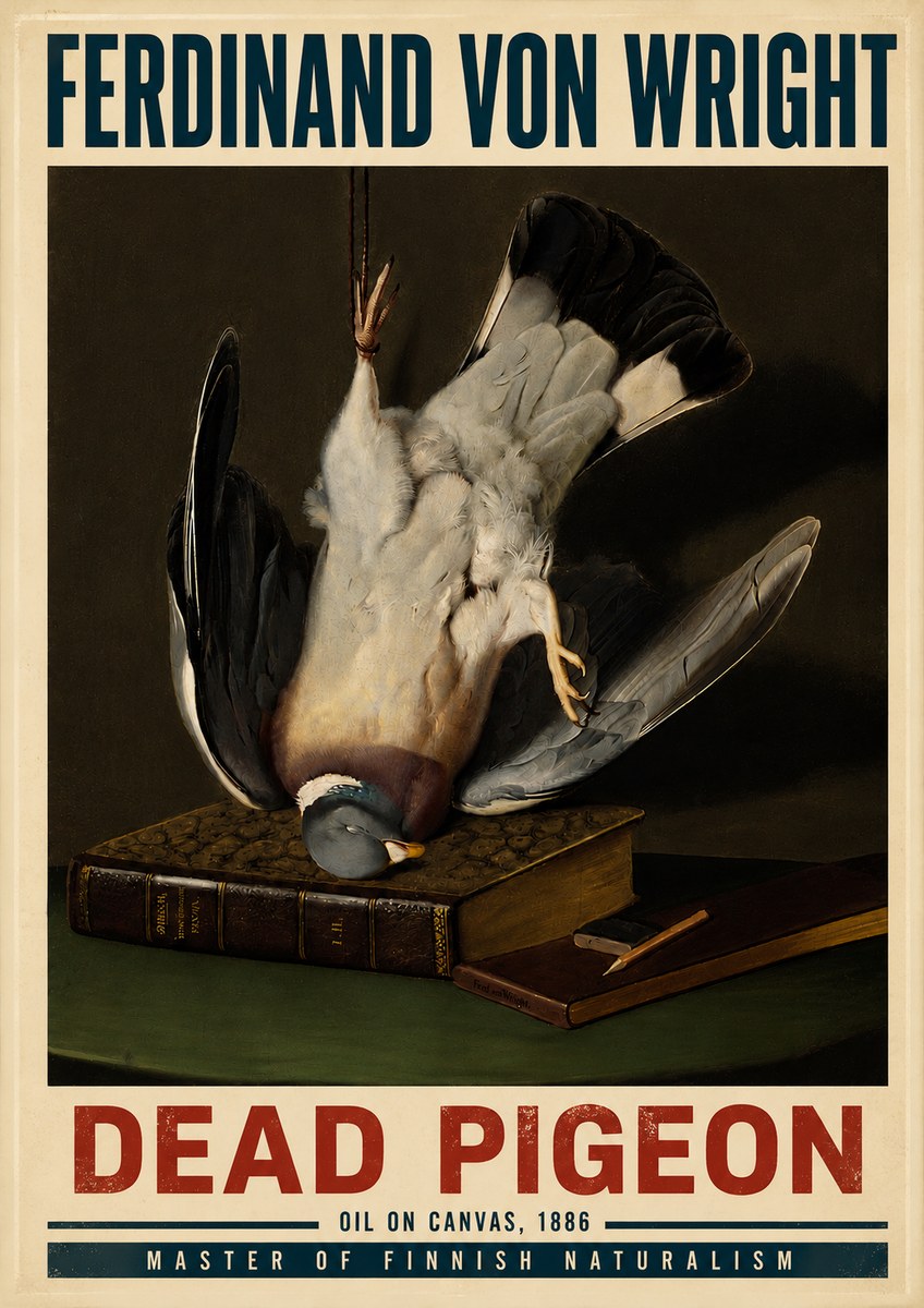 Ferdinand von Wright Dead Pigeon No6 - Poszter