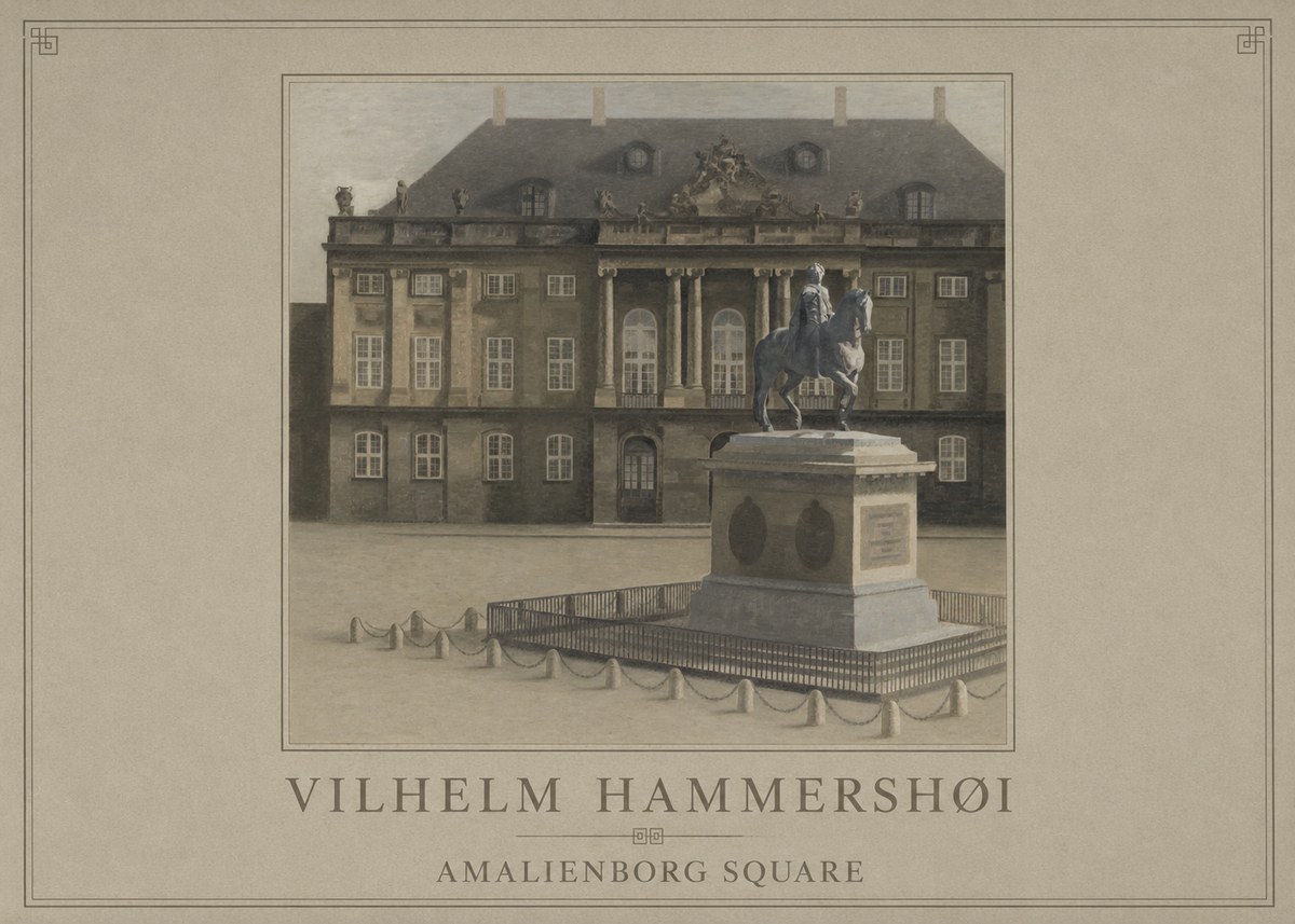 Vilhelm Hammershøi Amalienborg Square II No1 - Poszter