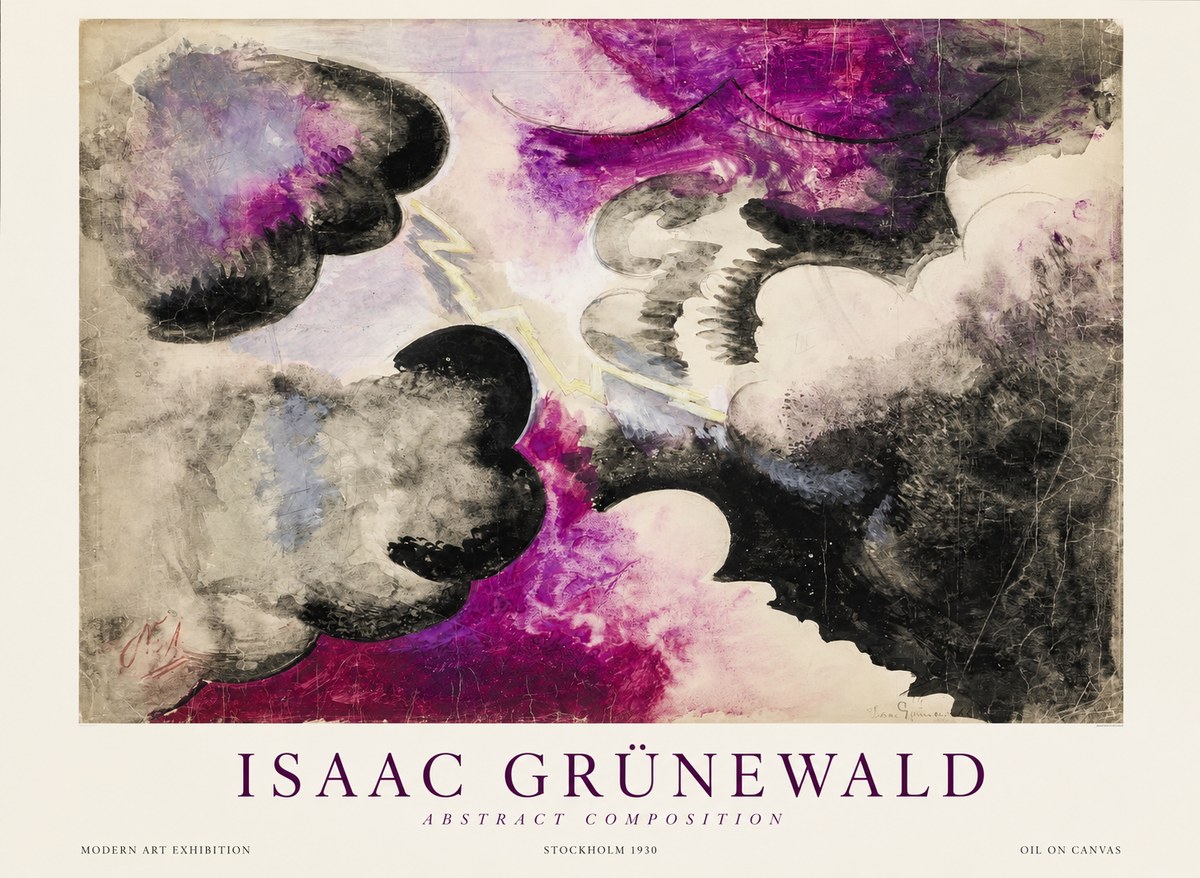 Isaac Grünewald Abstract Composition No1 - Poszter