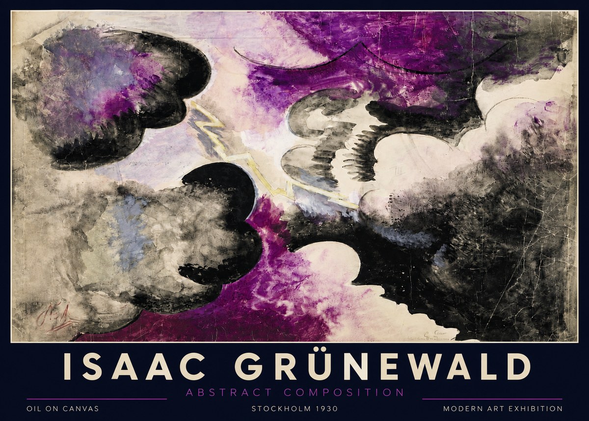 Isaac Grünewald Abstract Composition No3 - Poszter