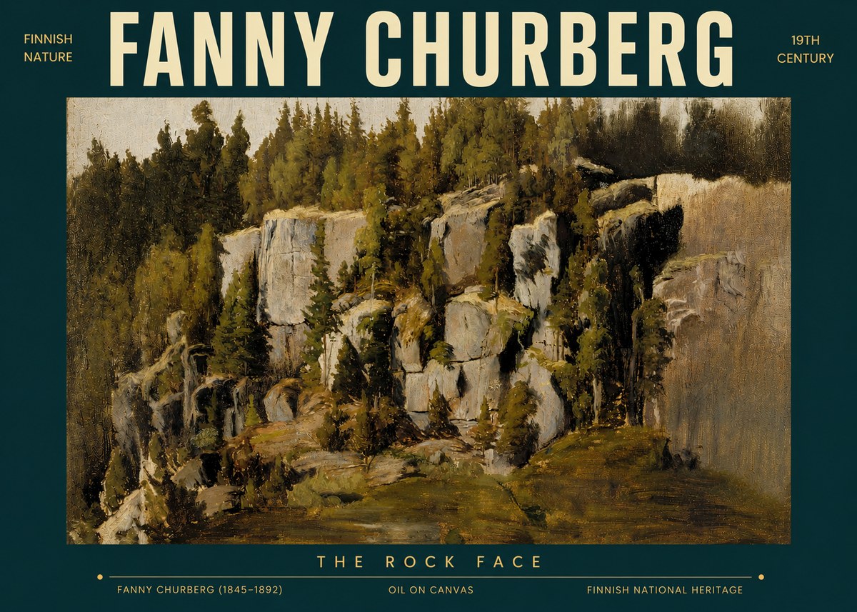 Fanny Churberg The Rock Face No3 - Poszter