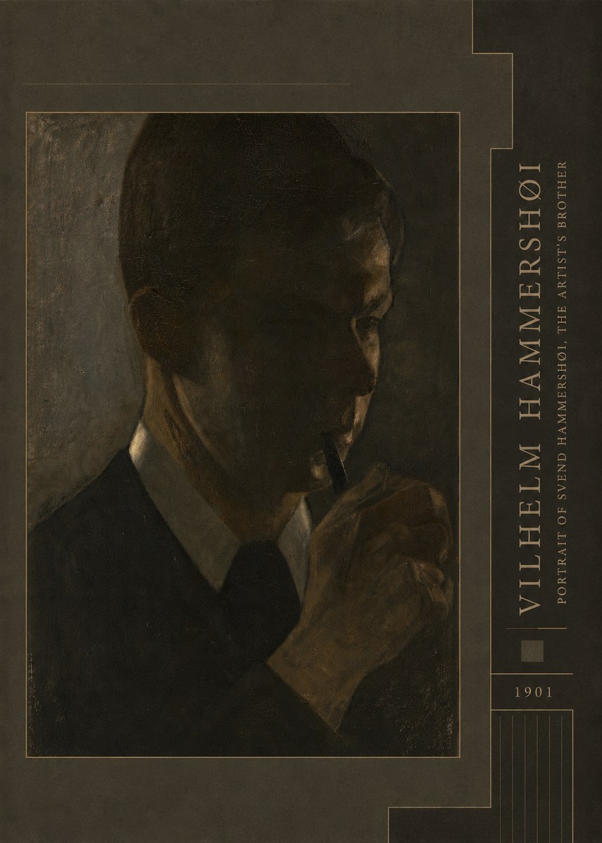 Vilhelm Hammershøi Portrait of Svend Hammershøi, the Artist's Brother No4 - Poszter