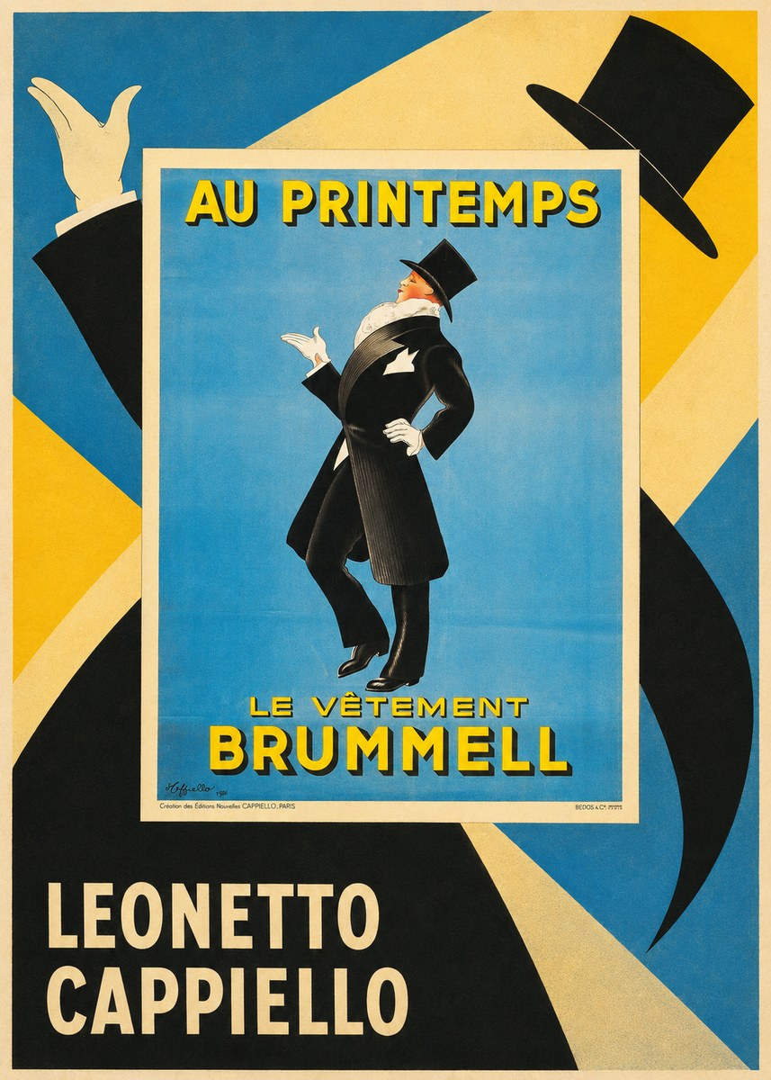 Leonetto Cappiello Au Printemps Le Vêtement Brummell No5 - Poszter