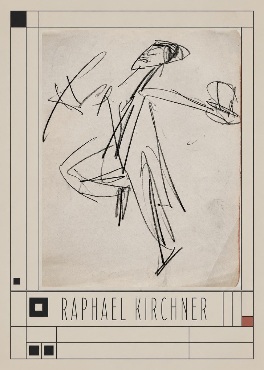 Raphael Kirchner Dynamic Dancer Sketch No3 - Poszter
