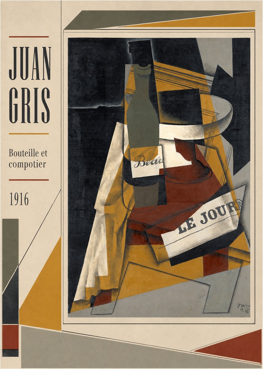 Juan Gris Bouteille Et Compotier No5 - Poszter