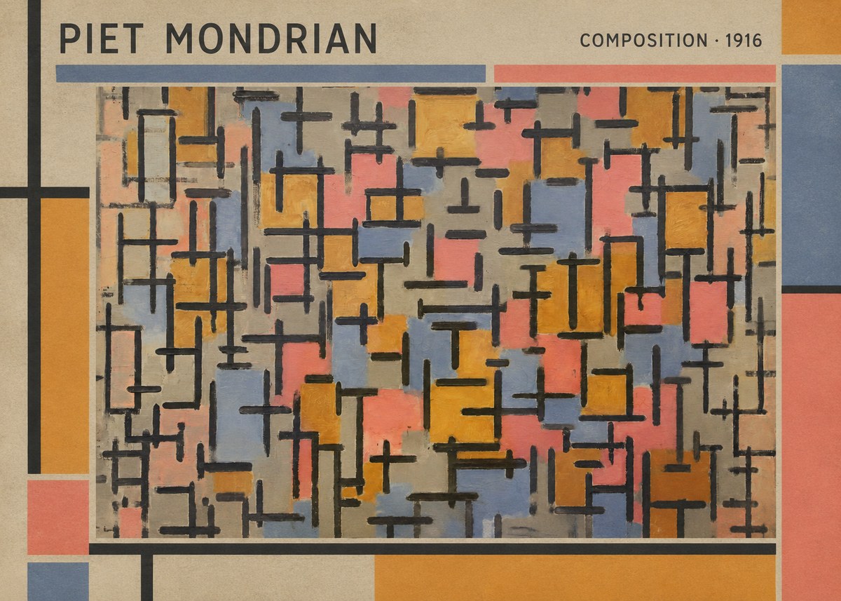 Piet Mondrian Composition No1 - Poszter