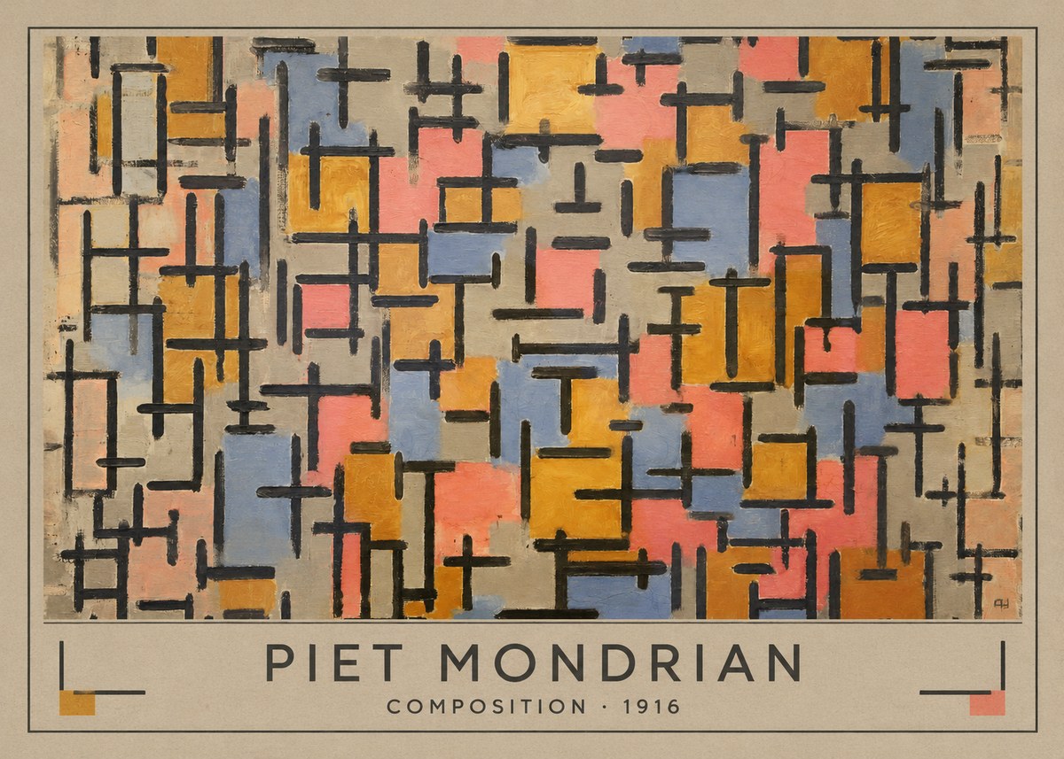 Piet Mondrian Composition No3 - Poszter