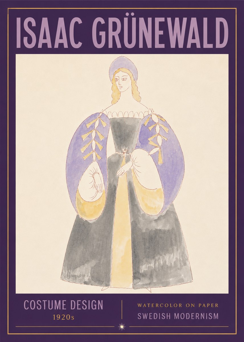 Isaac Grünewald Costume Design XIV No3 - Poszter