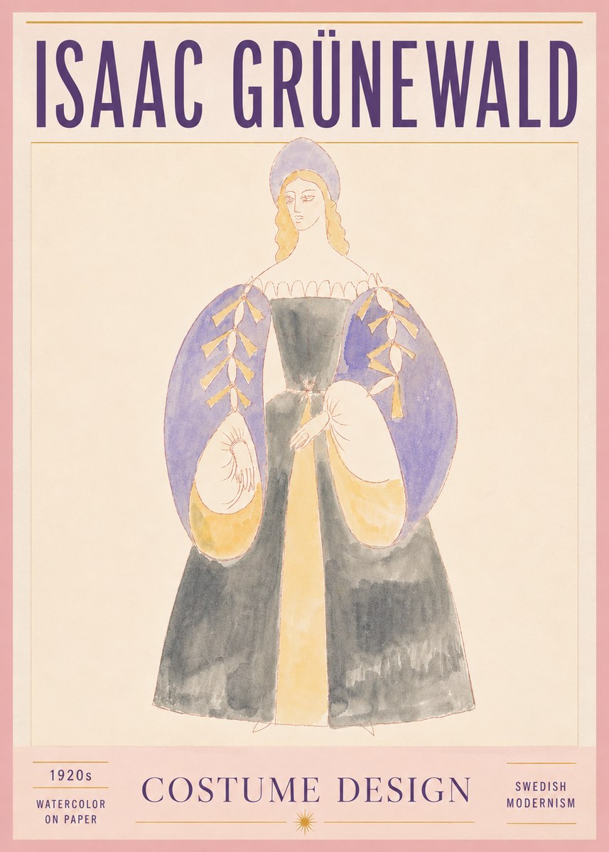 Isaac Grünewald Costume Design XIV No5 - Poszter