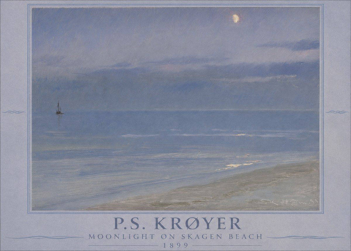 P.S. Krøyer Moonlight on Skagen Beach No1 - Poszter