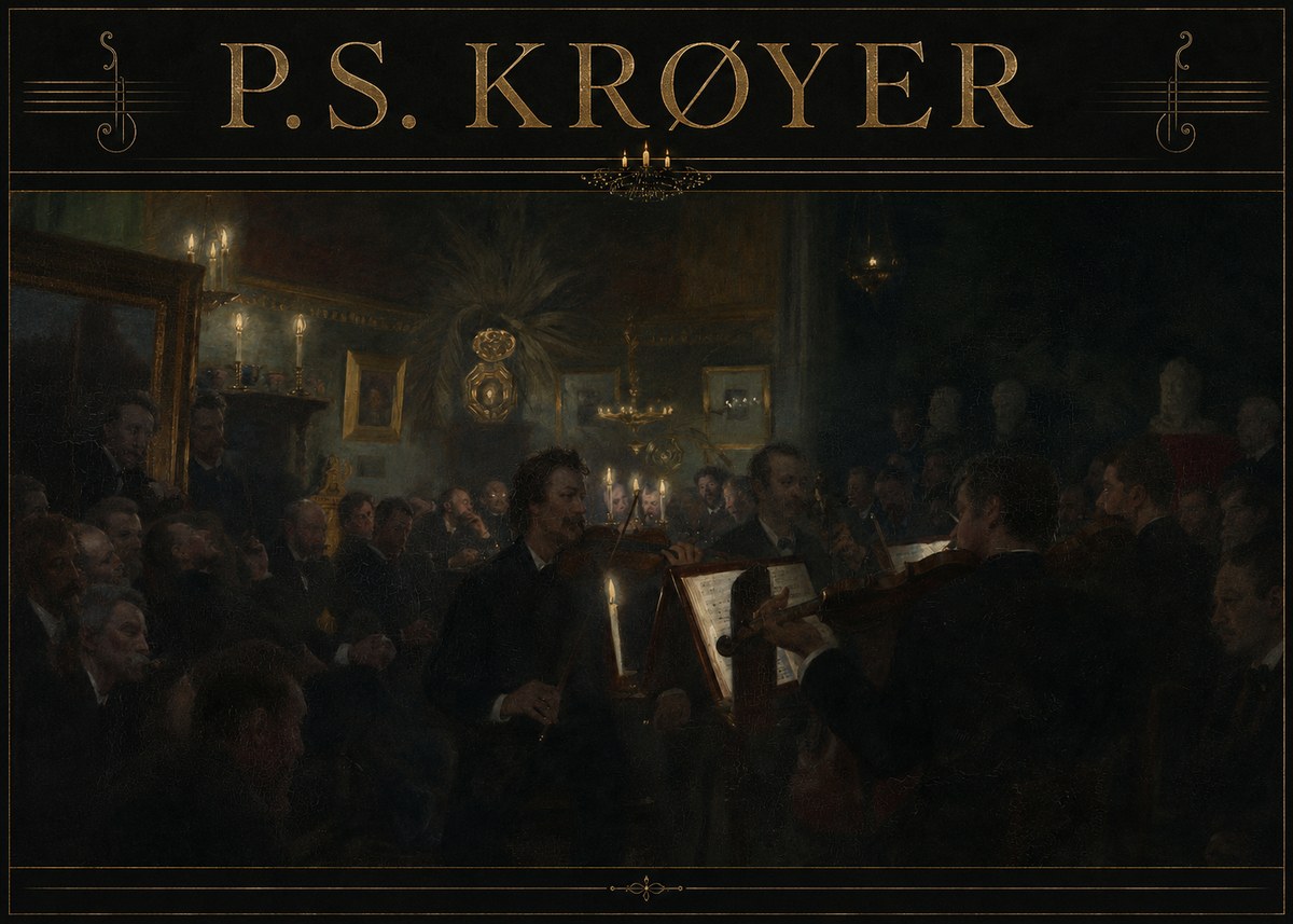 P.S. Krøyer An Evening at Høeberg's Home No3 - Poszter