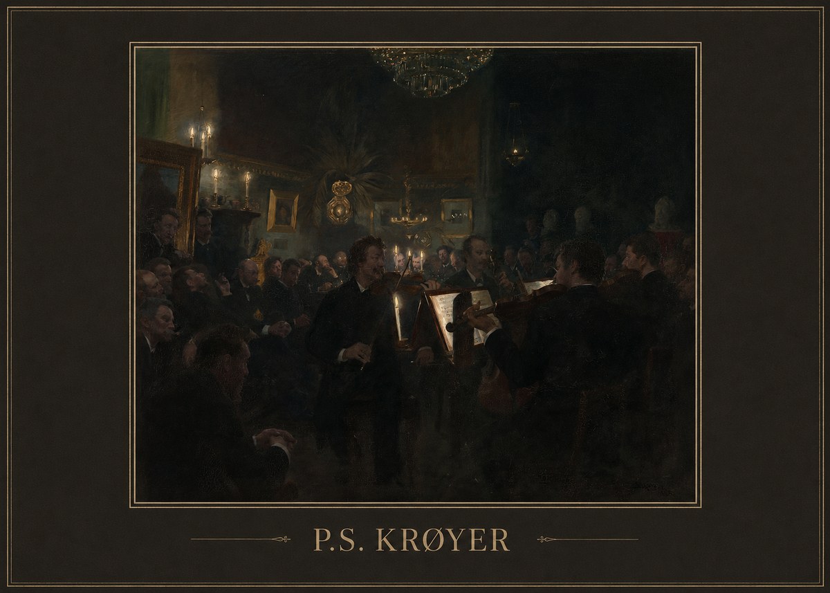 P.S. Krøyer An Evening at Høeberg's Home No4 - Poszter