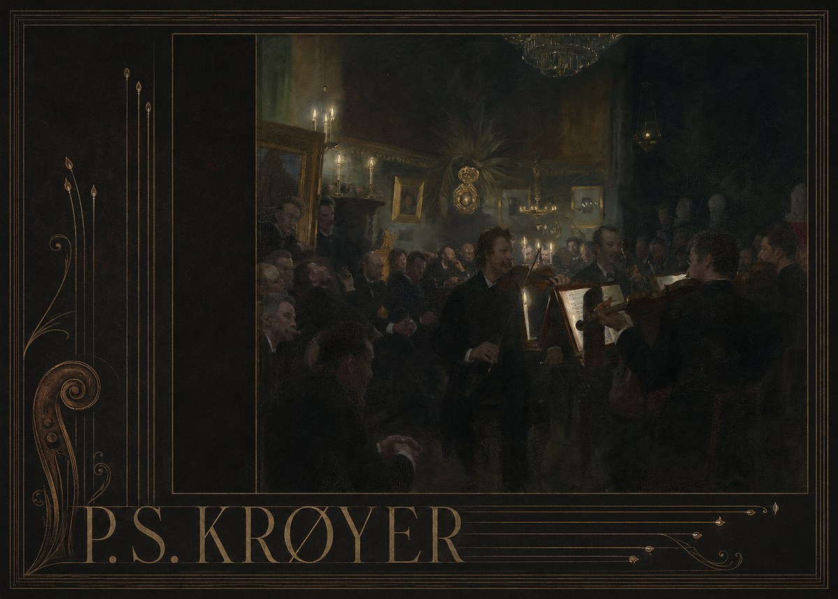 P.S. Krøyer An Evening at Høeberg's Home No5 - Poszter