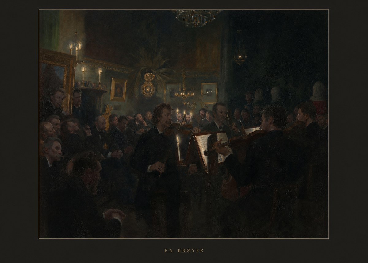 P.S. Krøyer An Evening at Høeberg's Home No6 - Poszter