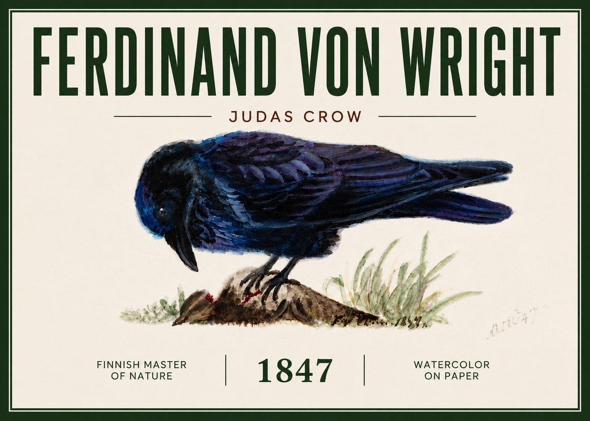 Ferdinand von Wright Judas Crow No4 - Poszter