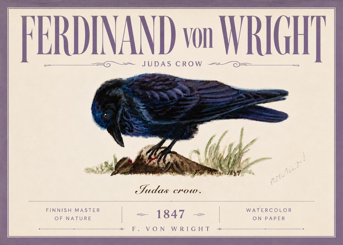 Ferdinand von Wright Judas Crow No5 - Poszter