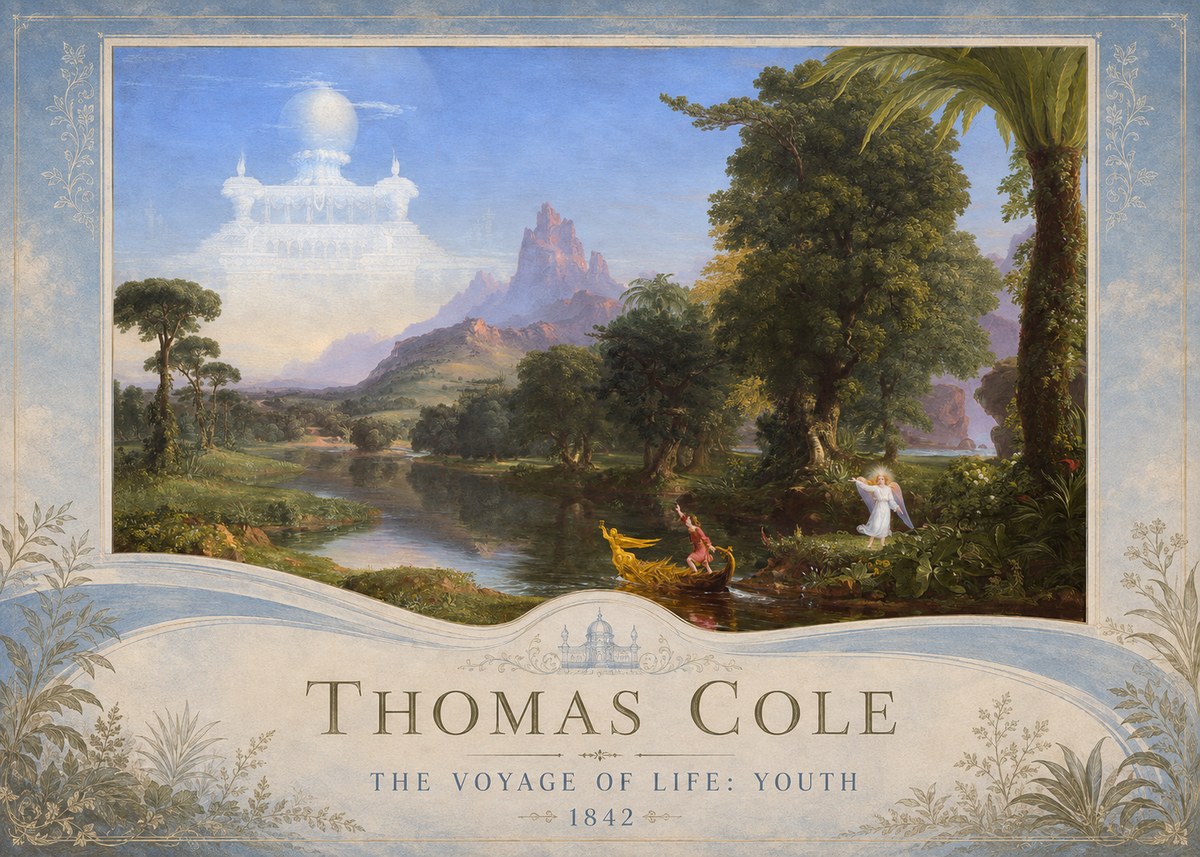 Thomas Cole The Voyage of Life: Youth IV No3 - Poszter