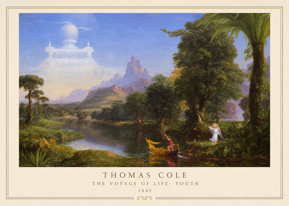 Thomas Cole The Voyage of Life: Youth IV No6 - Poszter
