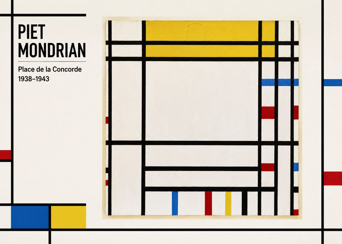Piet Mondrian Place De La Concorde No1 - Poszter