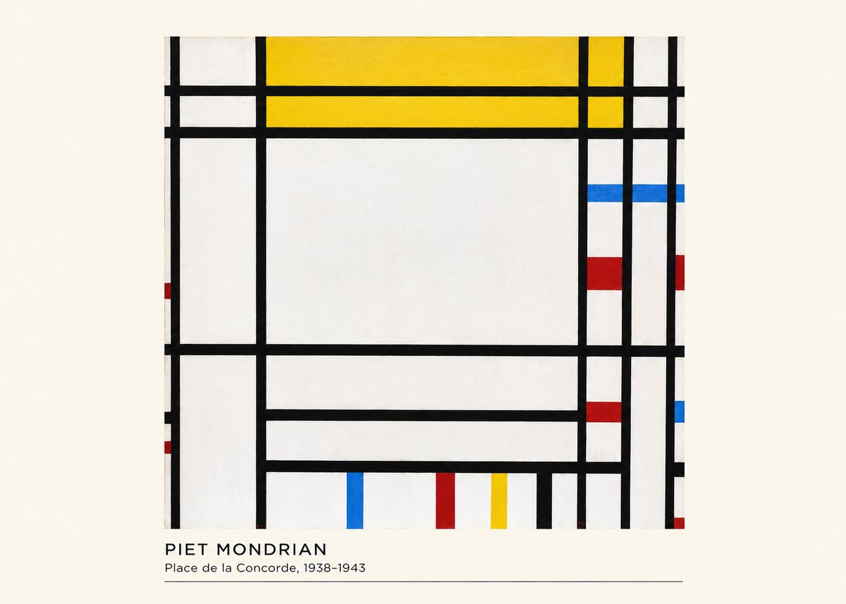 Piet Mondrian Place De La Concorde No4 - Poszter