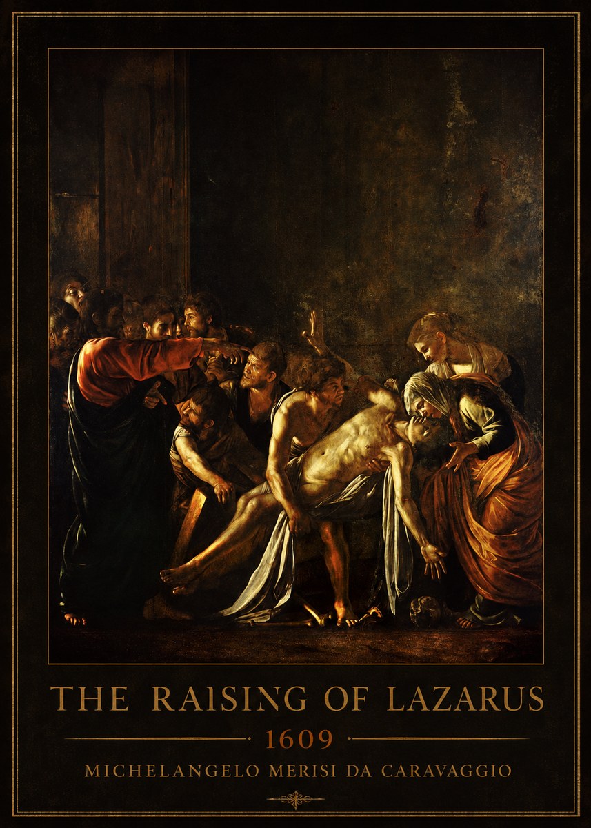 Michelangelo Merisi da Caravaggio The Raising of Lazarus No1 - Poszter