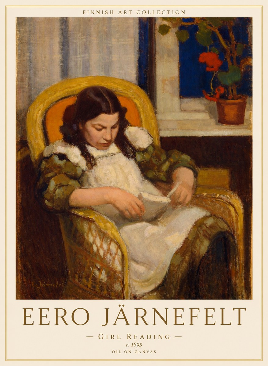 Eero Järnefelt Girl Reading No1 - Poszter