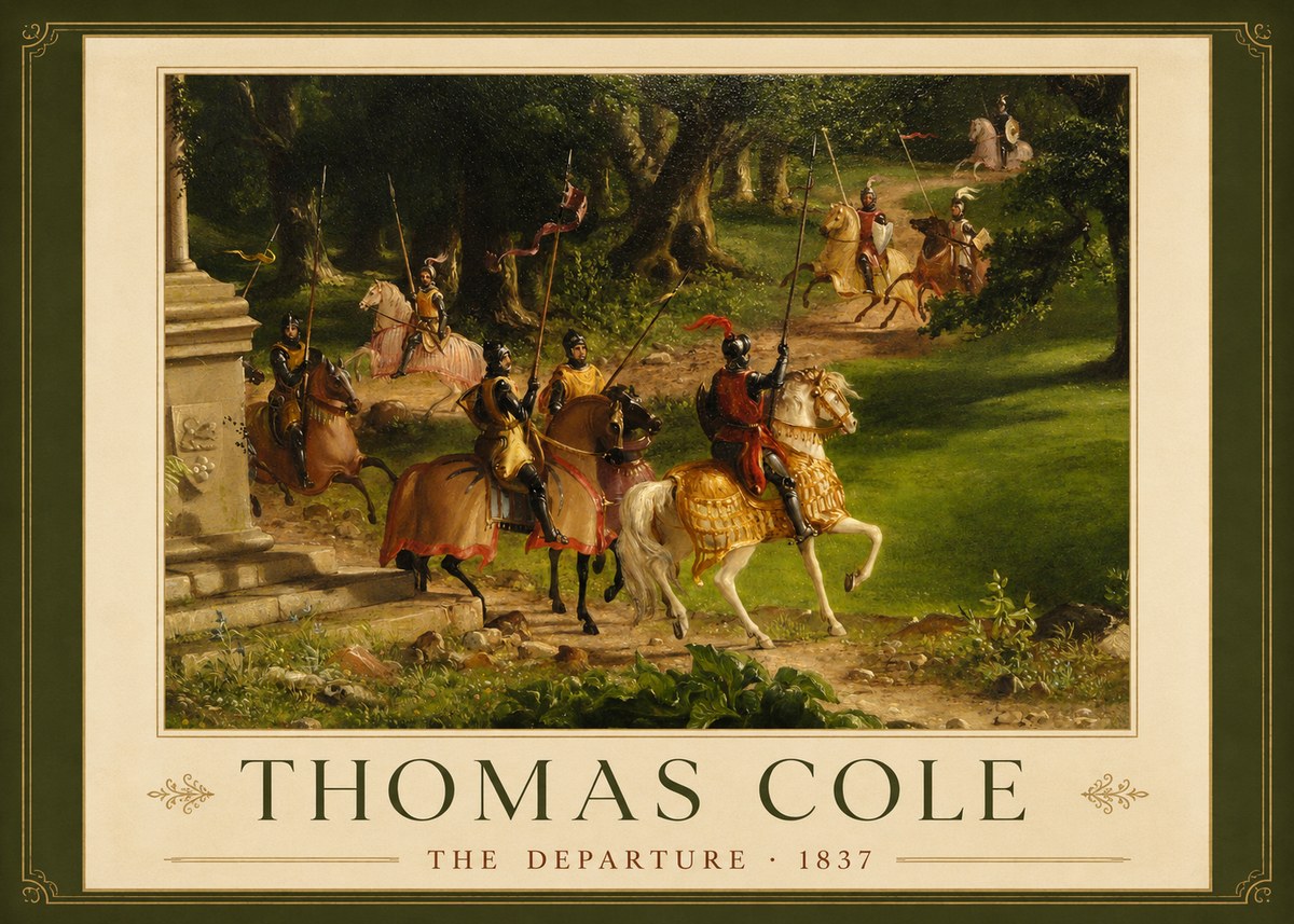 Thomas Cole The Departure III No1 - Poszter