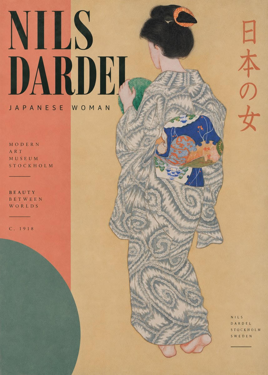 Nils Dardel Japanese Woman No2 - Poszter