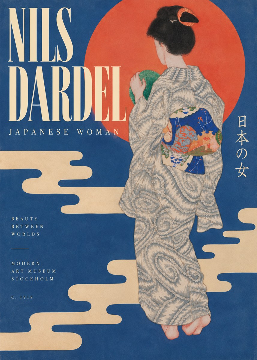 Nils Dardel Japanese Woman No5 - Poszter