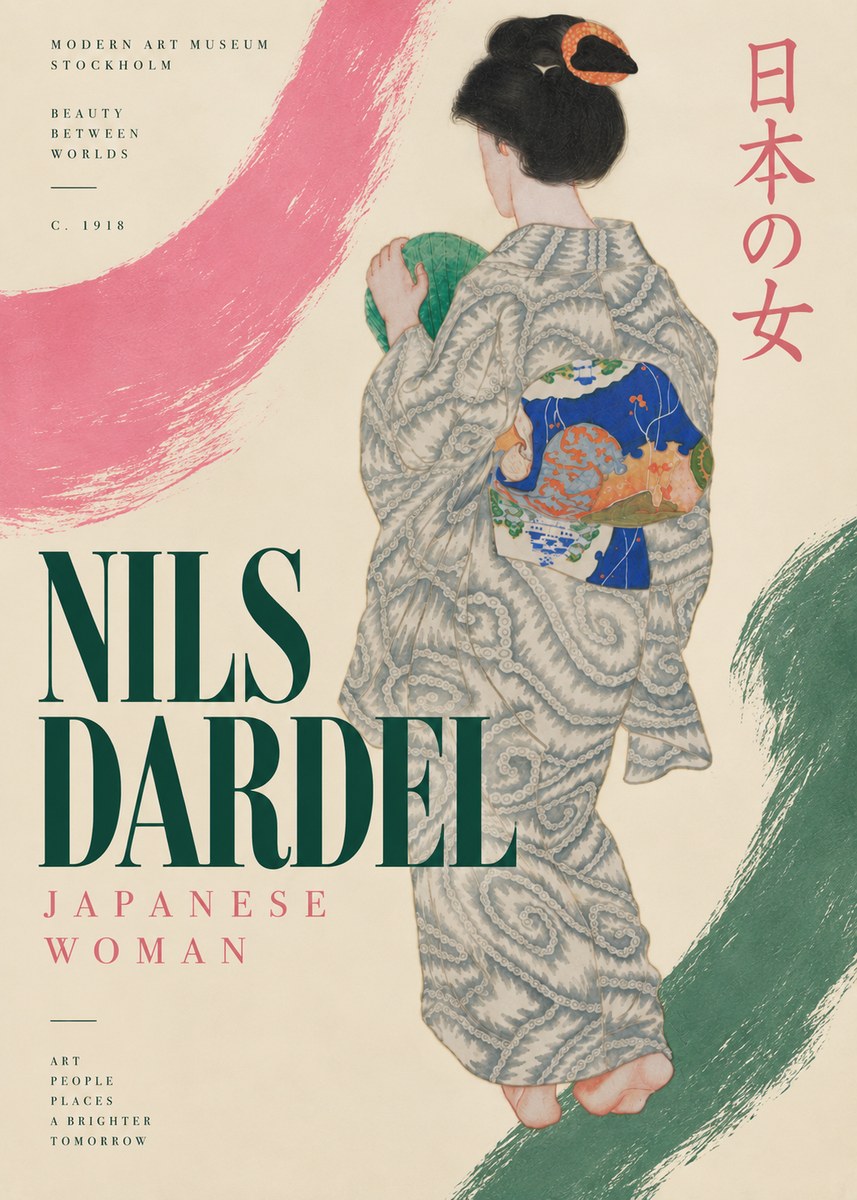 Nils Dardel Japanese Woman No6 - Poszter