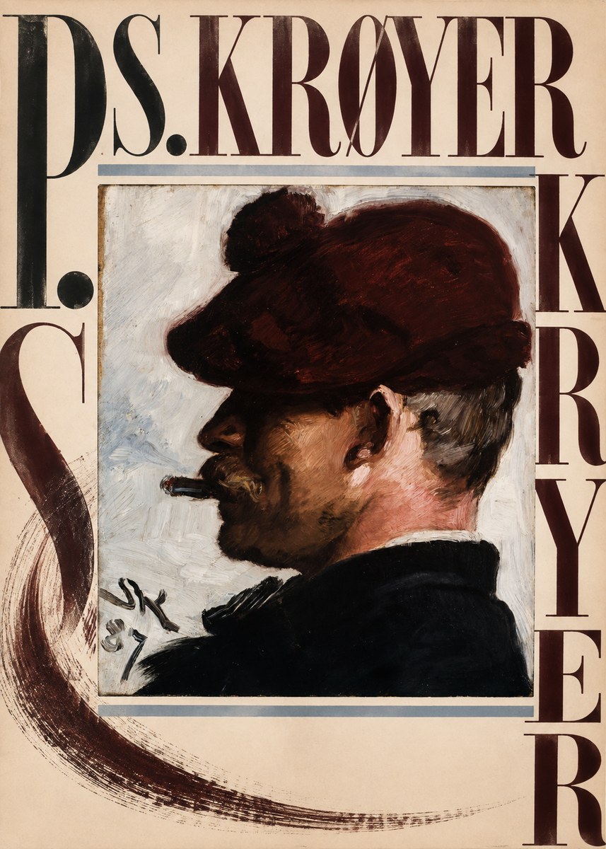 P.S. Krøyer Self-portrait with Cigar II No4 - Poszter