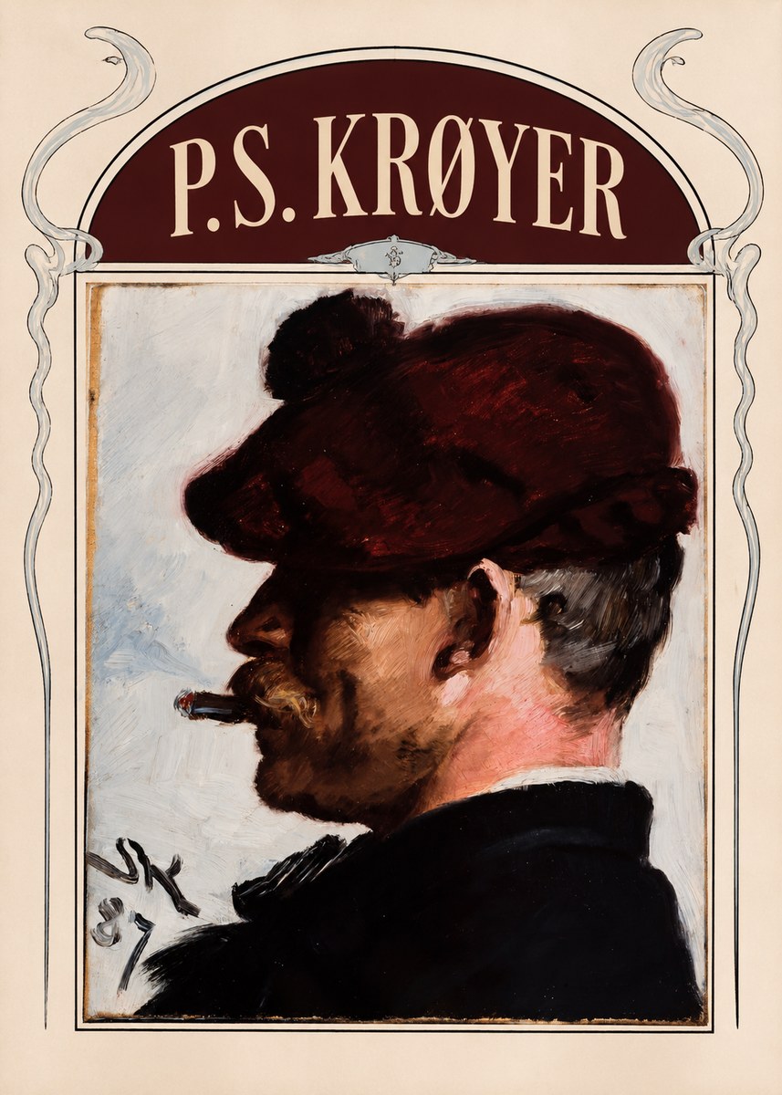 P.S. Krøyer Self-portrait with Cigar II No6 - Poszter