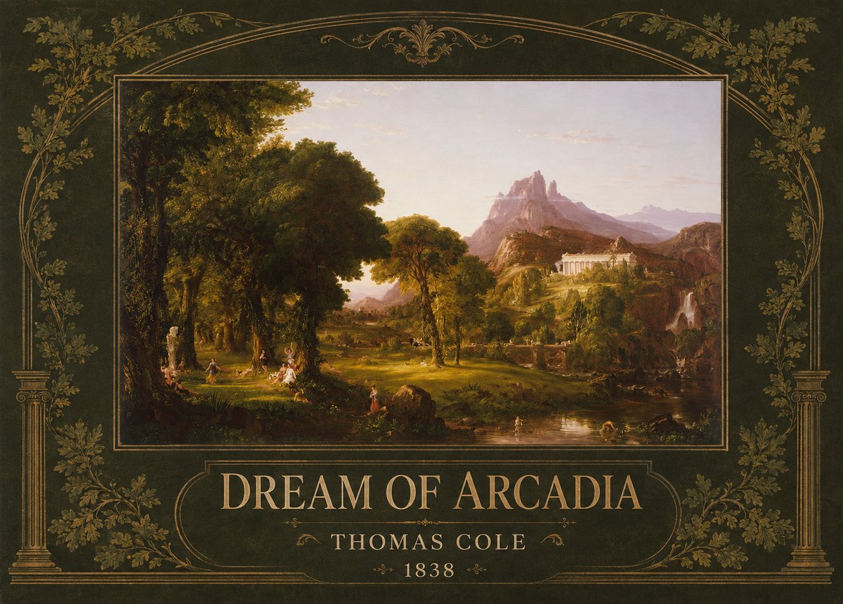 Thomas Cole The Dream of Arcadia No3 - Poszter