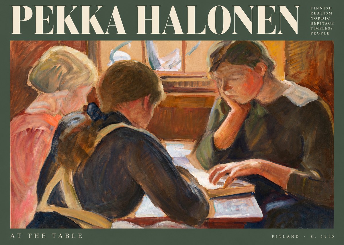Pekka Halonen At the Table No2 - Poszter
