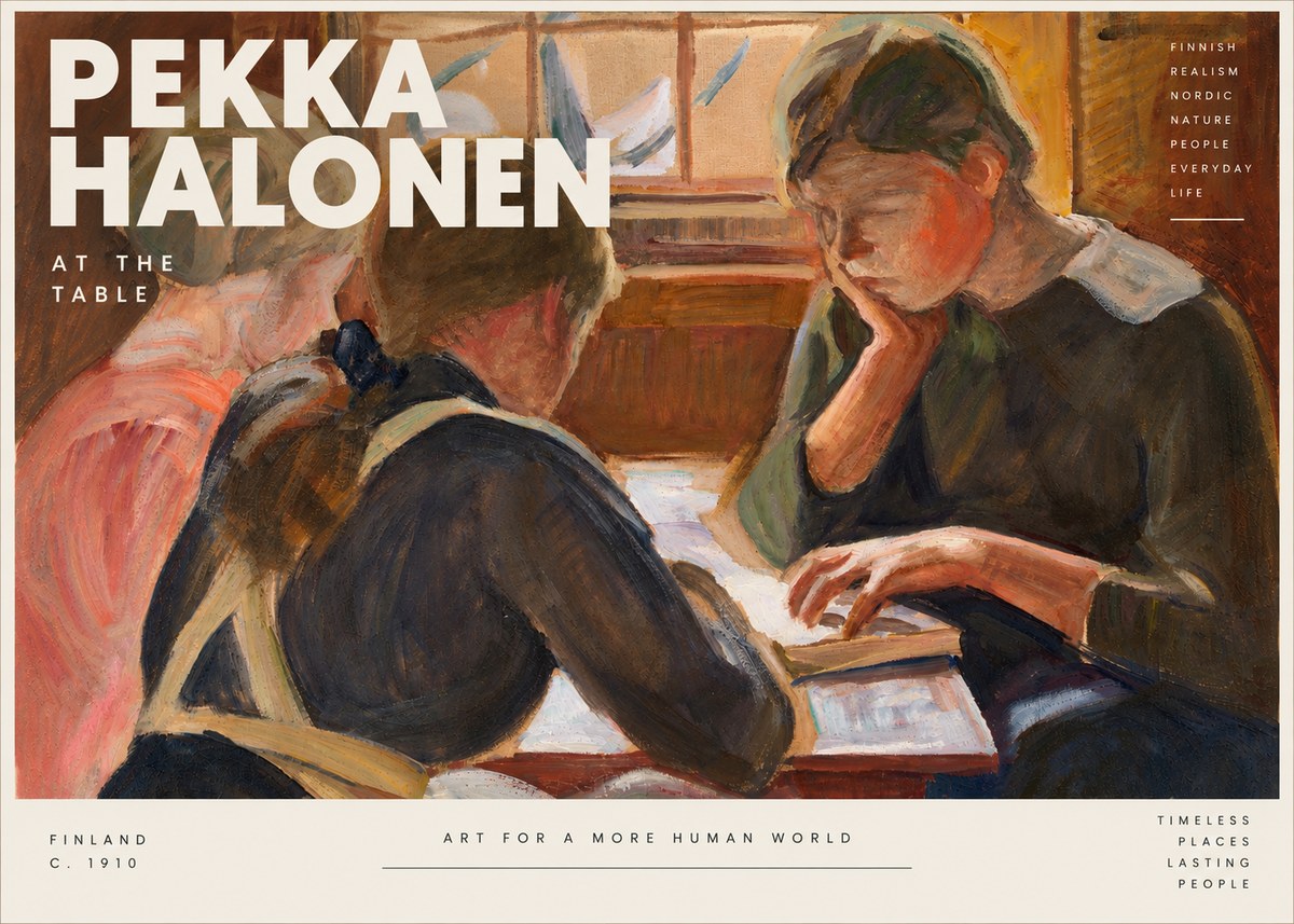 Pekka Halonen At the Table No4 - Poszter