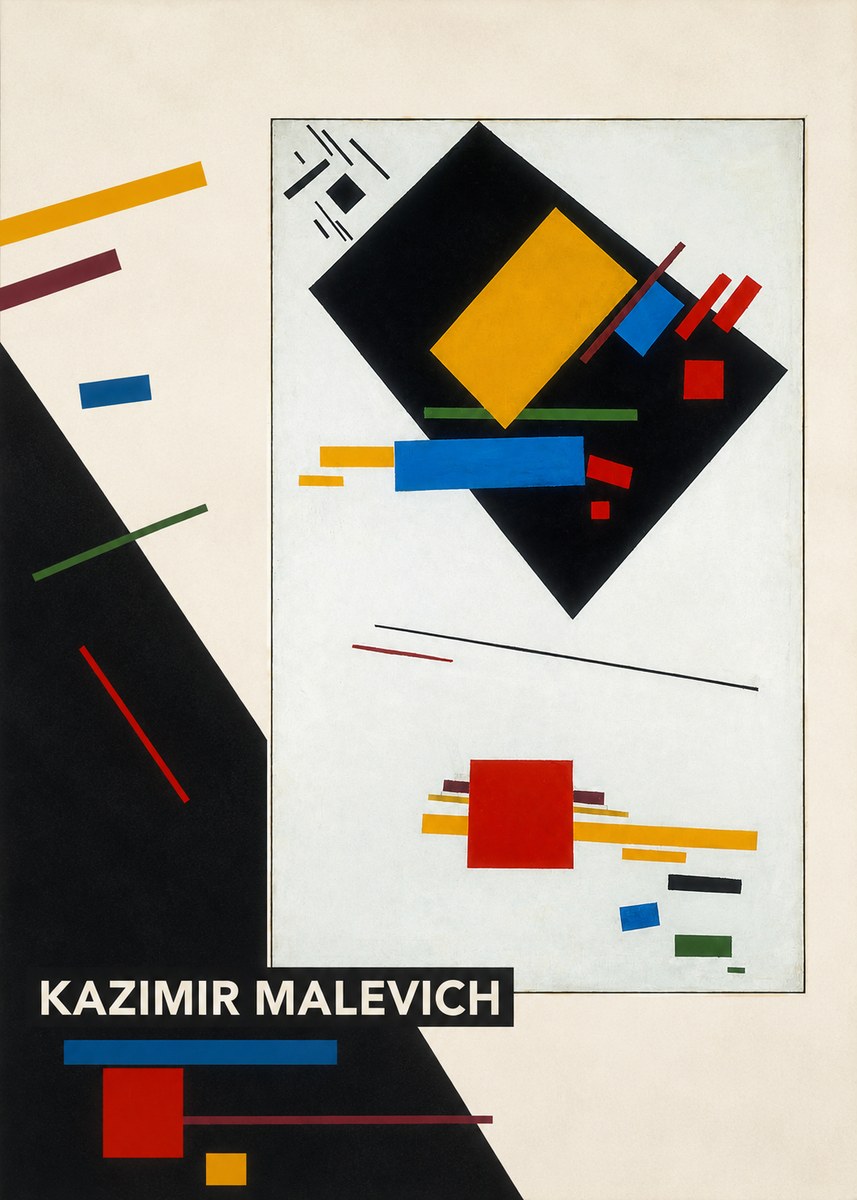 Kazimir Malevich Suprematist Composition with Yellow Rectangle No6 - Poszter