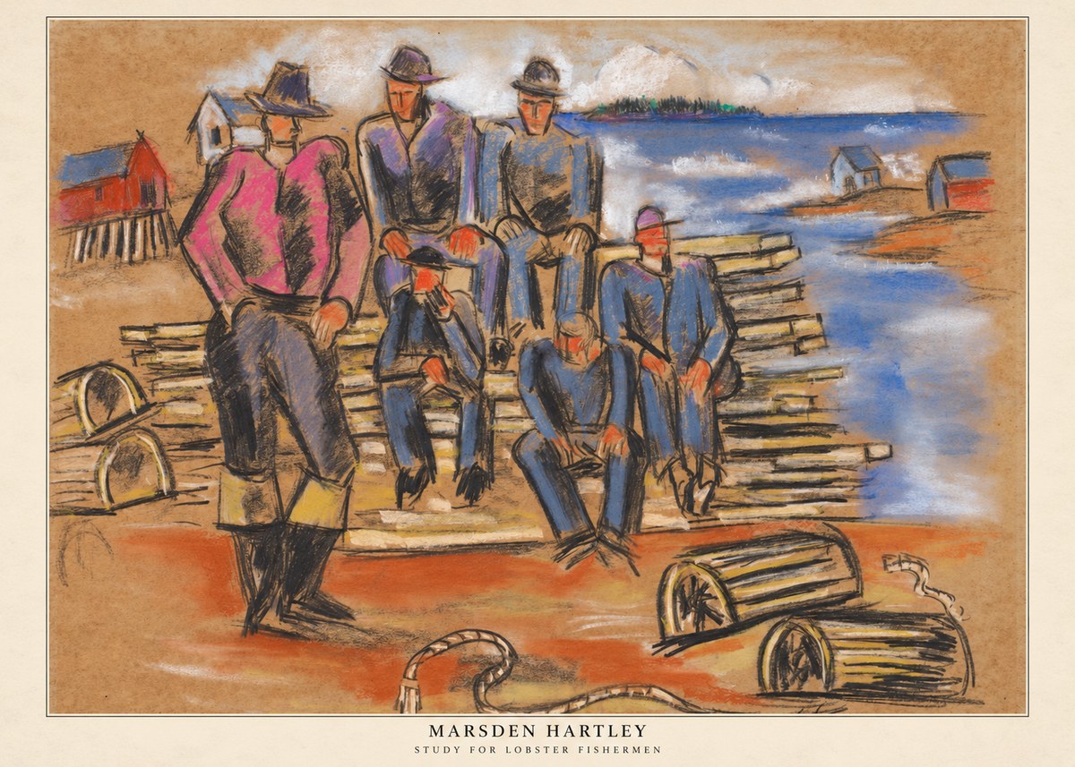 Marsden Hartley Study for 'Lobster Fishermen' No6 - Poszter