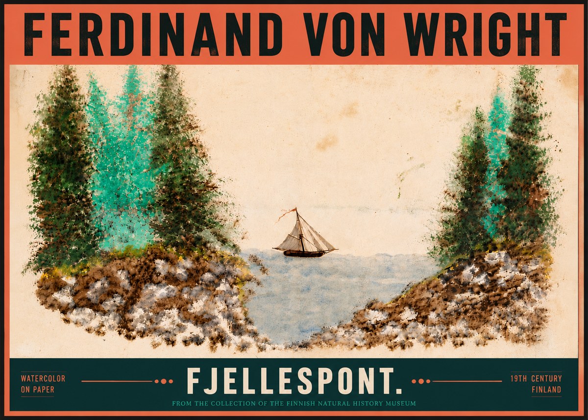 Ferdinand von Wright Fjellespont. No5 - Poszter