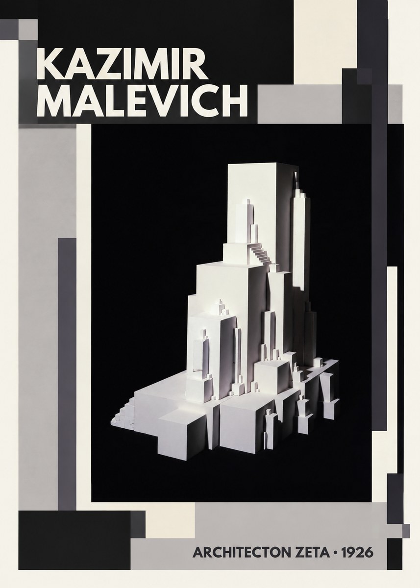 Kazimir Malevich Architecton Zeta No2 - Poszter