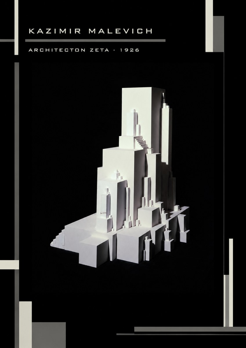Kazimir Malevich Architecton Zeta No4 - Poszter