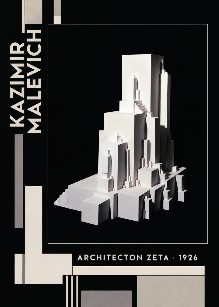 Kazimir Malevich Architecton Zeta No6 - Poszter