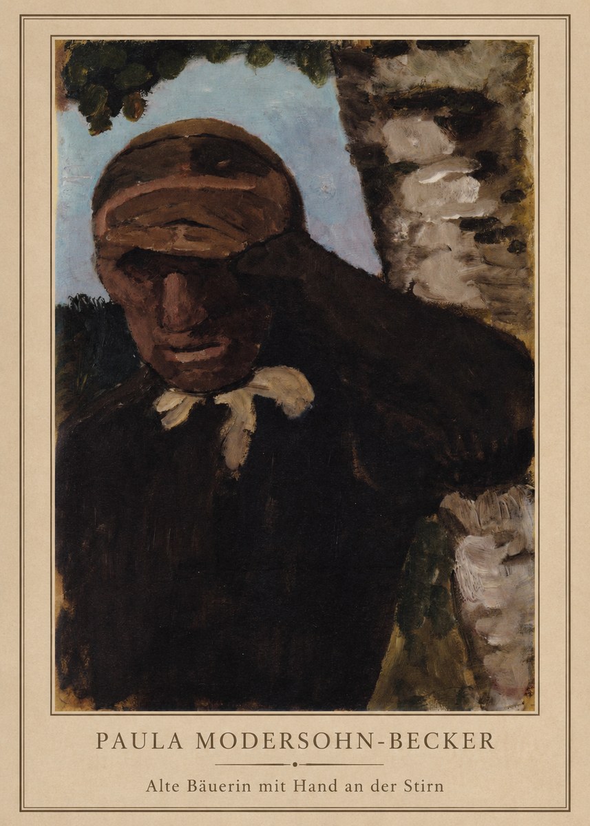 Paula Modersohn-Becker Alte Bäuerin Mit Hand an Der Stirn No3 - Poszter