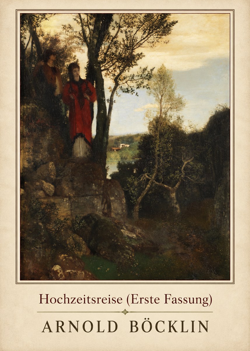 Arnold Böcklin Hochzeitsreise (Erste Fassung) No1 - Poszter
