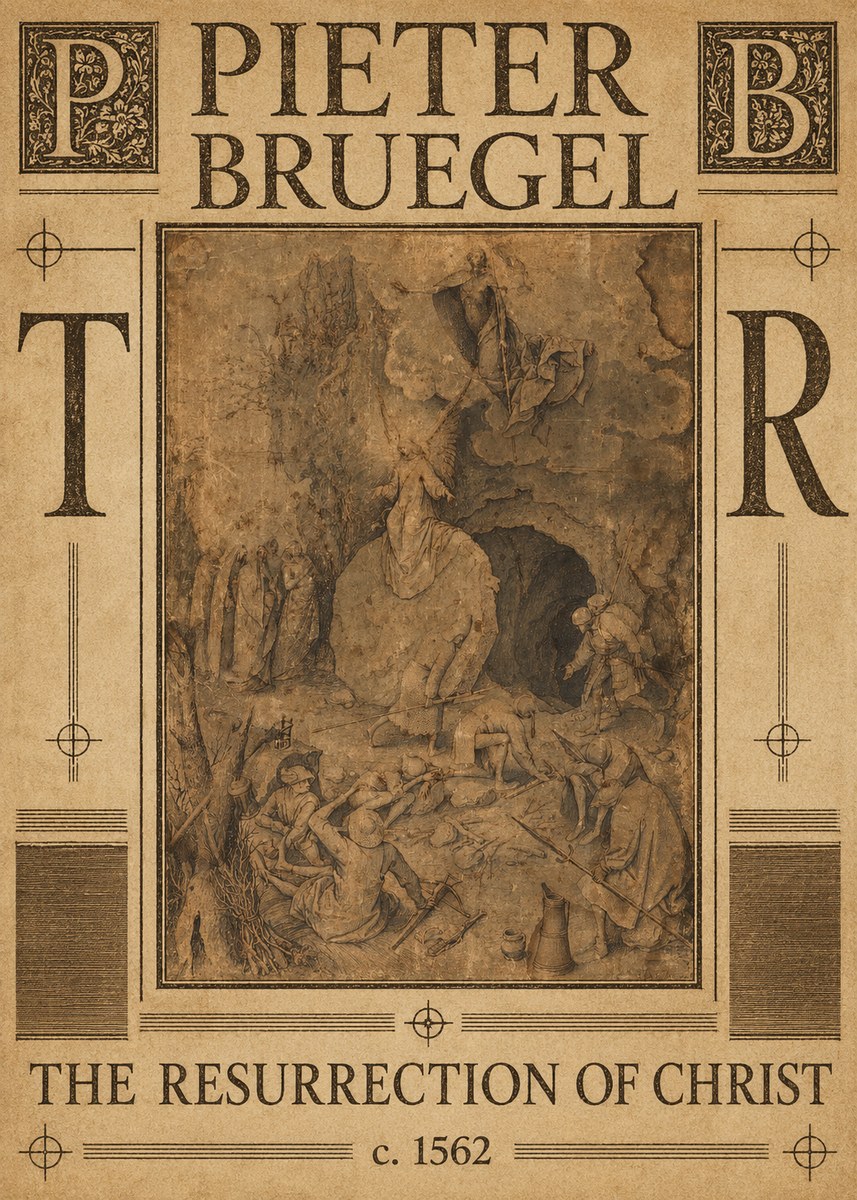 Pieter Bruegel The Resurrection of Christ No6 - Poszter
