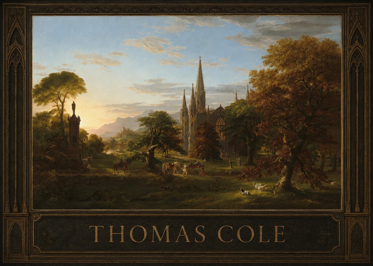 Thomas Cole The Architect's Dream No4 - Poszter