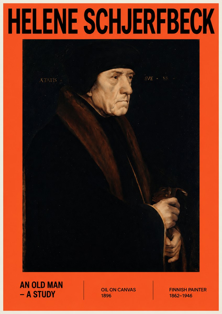Helene Schjerfbeck An Old Man – a Study No2 - Poszter