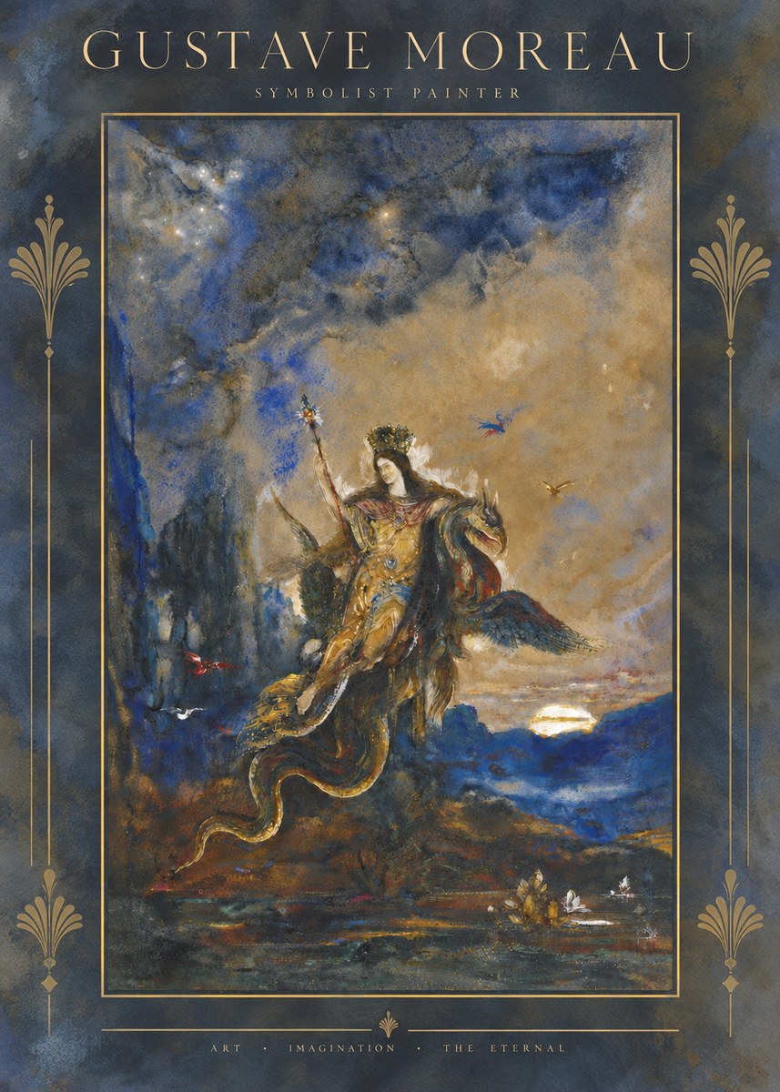Gustave Moreau Les Fées No5 - Poszter