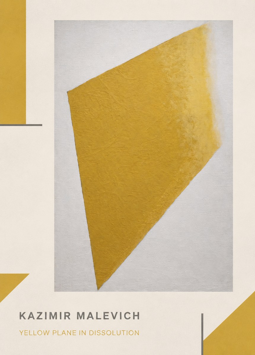 Kazimir Malevich Yellow Plane in Dissolution No1 - Poszter
